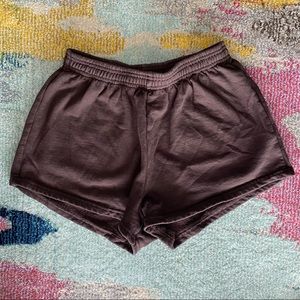 Garment Dye Heavy Fleece Short Shorts - Chocolate